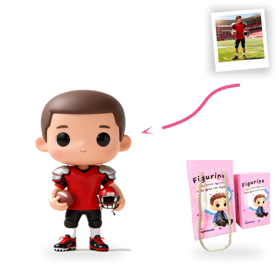 Custom American Football Figurine From Photo