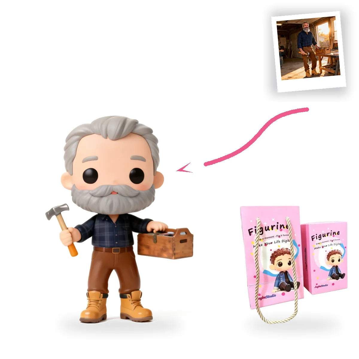 Personalized Dad Figurine From Photo