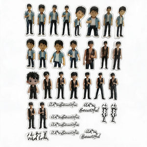 Clear Resin sticker sheet, A4 — raised glossy dome finish