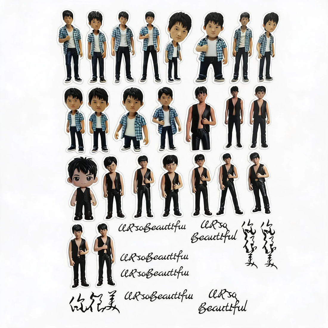 Clear PVC sticker sheet, A4 — full sheet on a laptop lid