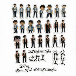 Clear Resin sticker sheet, A5 — domed glossy finish