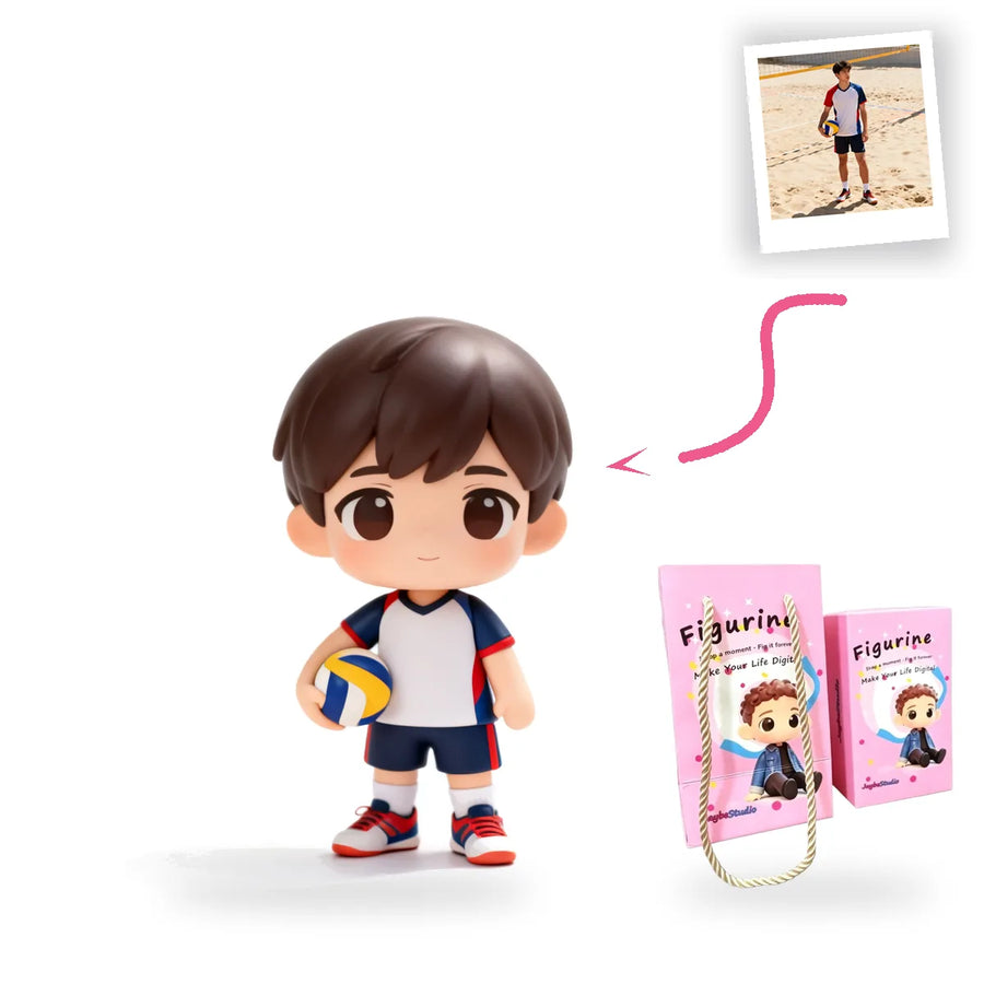 Custom Volleyball Figurine From Photo